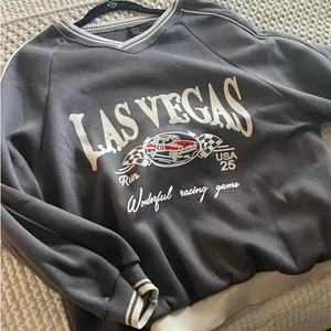 Las Vegas v neck sweatshirt Gray Size M thumbnail 2