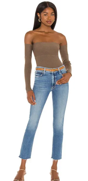 MOTHER Denim Mid Rise Dazzler Ankle Fray Jeans Riding Cliffside - Size 25 thumbnail 1