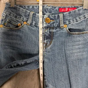 Seven7 Premium Denim Bootcut Jeans Women’s 27 Light Wash Y2K Slim Fit Denim thumbnail 5