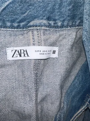 Zara Light Blue Denim Jacket Dress size Small thumbnail 5