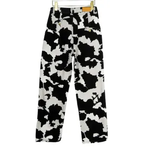 Cider Cow Print Straight Leg Jeans High Rise 90's Fit Mom Jeans Small 26" thumbnail 3