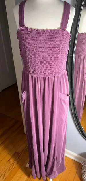 Saturday Sunday by Anthropologie Smocked Strap Jumpsuit/Romper thumbnail 1