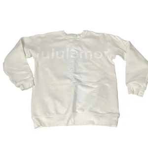 Lululemon All Yours Crewneck Graphic Sweatshirt White Opal Women Size 8 Pullover thumbnail 3