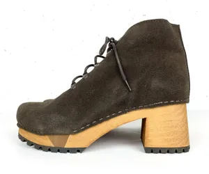 Sanita Womens Ulla Danish Clogs Lace Up Platform Block Heel Coffee Brown Size 37 thumbnail 1