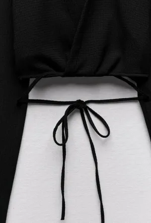 ZARA Textured Top Black Medium (New with Tag) thumbnail 5