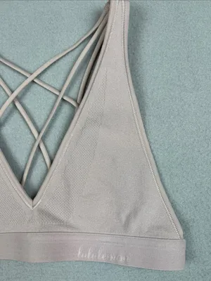 lululemon Pale Pink “A little bit closer” bralette Size: Medium thumbnail 2