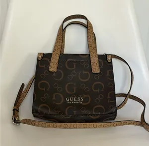 Guess monogram mini tote crossbody bag thumbnail 1