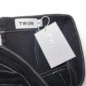 NWT TWIIN x Evil Twin Depart Faded Black Denim Micro Mini Skirt — SMALL thumbnail 2