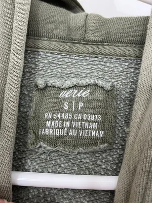 Aerie Small Sage Green Oversized Distressed Hoodie thumbnail 5