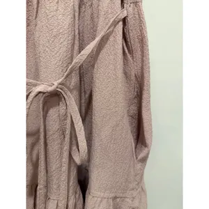 Calvin Klein Pink Crinkle Tiered Mini Dress Flutter Sleeve Pockets Size 16 thumbnail 5