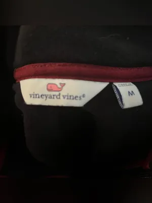 Vineyard Vines Quarter-Zip Sweatshirt with Red Shoulder Panels thumbnail 2