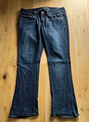 American eagle size 6 skinny kick stretch dark‎ denim jeans thumbnail 1