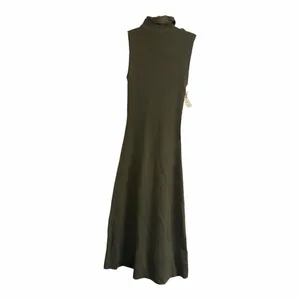 ✨Aritzia Wilfred Olive Green Sleeveless Ribbed Turtleneck Midi Sz XS Dress✨ thumbnail 6
