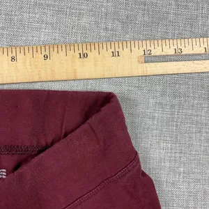 PACT ORGANIC Leggings Womens XS Red Mid Rise Ankle Cotton Stretch Jersey thumbnail 5
