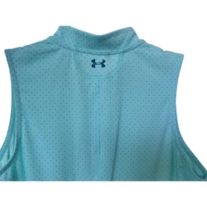 Under Armour Women's Blue Green Sleeveless Heat Gear Golf Shirt‎ Size Medium thumbnail 4