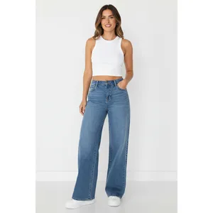 Celebrity Pink Juniors Mandy Baggy Jeans Size S Medium Wash High Rise Wide Leg thumbnail 4