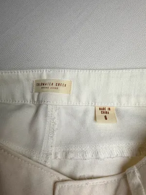Coldwater Creek Women’s Size 6 White Straight Leg Stretch Jeans Pants thumbnail 4