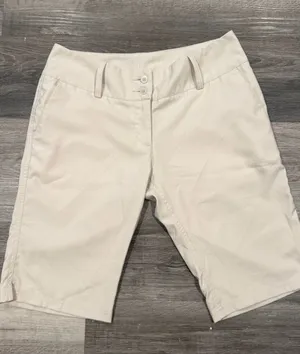 Adidas Climalite Golf Shorts Women’s Beige Khaki Performance Bermuda Size 6 thumbnail 1