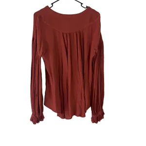 Free People Women's Size Small Burnt Orange Oversized‎ Boho Tunic Flowy Top thumbnail 7