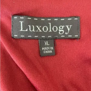 Luxology‎ Women Cottage Top XL Burgundy Floral Bell Sleeve Peasant Boho Romantic thumbnail 6