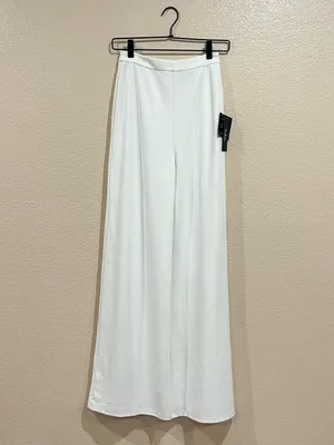 Lulus White Wide Leg Get Dressed Up Lined Pants NWT Size Small thumbnail 7