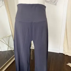 NWT Pobodo High Waisted Yoga Casual Wide Leg Pants Size L Grey thumbnail 2