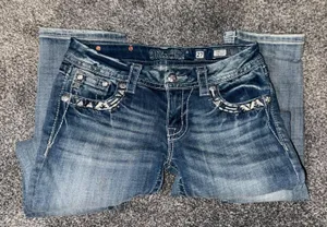 Miss me Blue Embellished Women Jeans size 27 thumbnail 1
