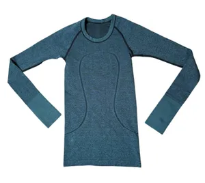 Lululemon Swiftly Tech Long Sleeve 2.0 Women Size 2 Teal Excellent Thumbholes‎ thumbnail 1