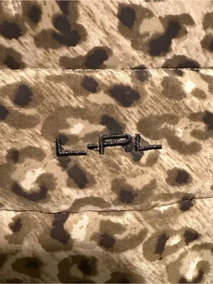 Y2K Lauren Ralph Lauren Active Leopard Quilted Fleece Jacket L thumbnail 2