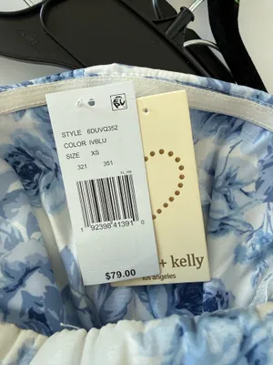 Blue and white mini dress with bow train thumbnail 7