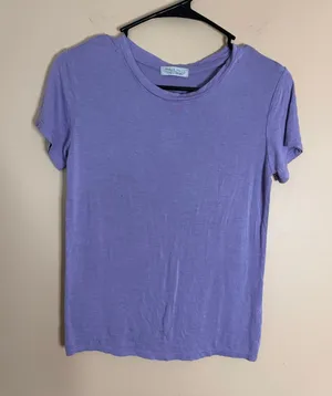 Lightweight Lavender Short Sleeve Crewneck Tee thumbnail 1