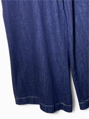 Free Market Wide Leg Jeans Womens M Dark Wash High Rise Gold Chain Denim thumbnail 7