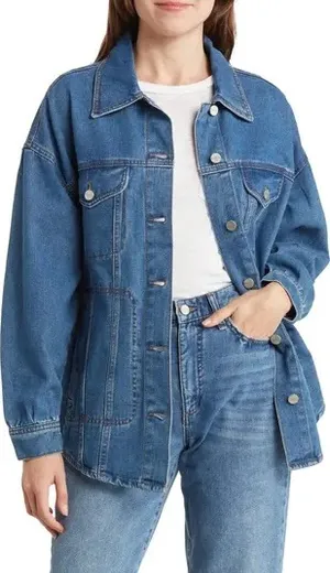 Circus NY by Sam Edelman Oversize Denim Trucker Jacket XL thumbnail 1
