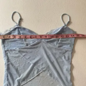 Edikted Blue Lace Mesh Wrap Cami Top Size Small Y2K Fairy Grunge thumbnail 6