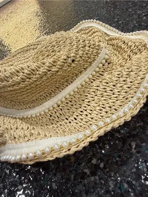 Straw Hat Women’ Wide Brim Summer Handmade Woven Sun Bucket Breathable Beach Hat thumbnail 2
