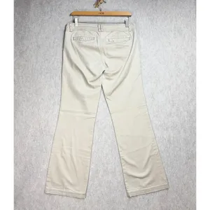 Y2K Abercrombie & Fitch‎ Womens Khaki Chino Pants Low Rise Bootcut Tan Size 4 thumbnail 4
