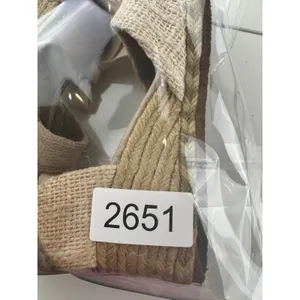 UGG Australia Raffia Wedge Sandals‎ Espadrille Peep Toe Ankle Tie Beige Size 6 thumbnail 9