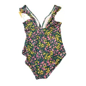 NWT Kona Sol Women Swim Suit SZ Large 12/14 One Piece Emerald Green Pink Floral thumbnail 4