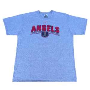 Nike Vintage Los Angeles Angels Grey Graphic T-shirt thumbnail 1