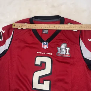 Atlanta Falcons Matt Ryan #2 Super Bowl LI NFL Football Nike Red Jersey Sz Large thumbnail 7