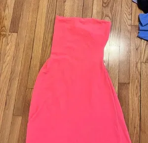 Vibrant Pink Strapless Dress thumbnail 1