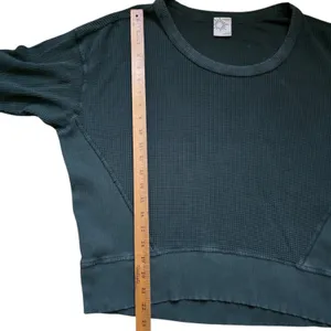 OFFLINE By Aerie Wow! Waffle Knit Oversized Long Sleeve Size S Tshirt Dark Green thumbnail 13