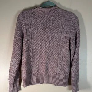 Abercrombie & Fitch Lilac Cable Knit Sweater thumbnail 7