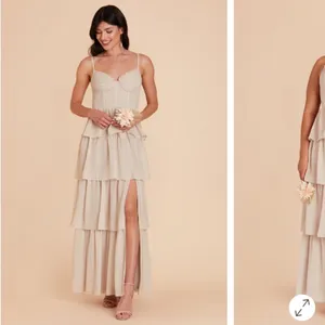 Birdy Grey Lola Dress Chiffon Classic Champagne size L thumbnail 2