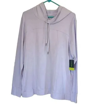Tek Gear Women's XL Purple Lightweight Hoodie Cowl Neck Activewear thumbnail 1