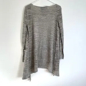 SATURDAY SUNDAY ANTHROPOLOGIE ANTHRO Eagan Cardigan Gray Open Sweater NO LINING thumbnail 10