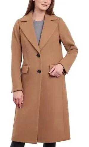 NWT Michael Kors Sz XXL Dark Camel Single Breasted Classic Winter Trench Coat thumbnail 1