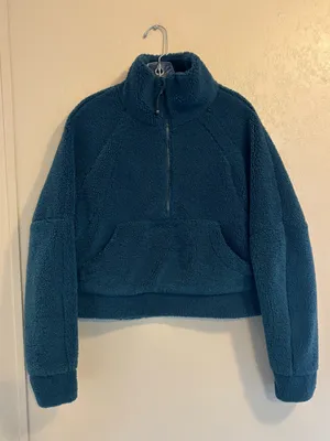 lululemon Scuba Oversized Cropped Fleece Funnel Neck jacket sz XS/S thumbnail 1