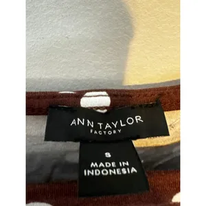 Ann Taylor Square Neck Polka Dot Layering Tank Top Rich Walnut Brown Size S NWT thumbnail 4