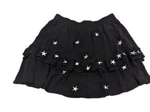 NATIVE DAUGHTERS Embroidered Stars Skirt Medium Black thumbnail 1